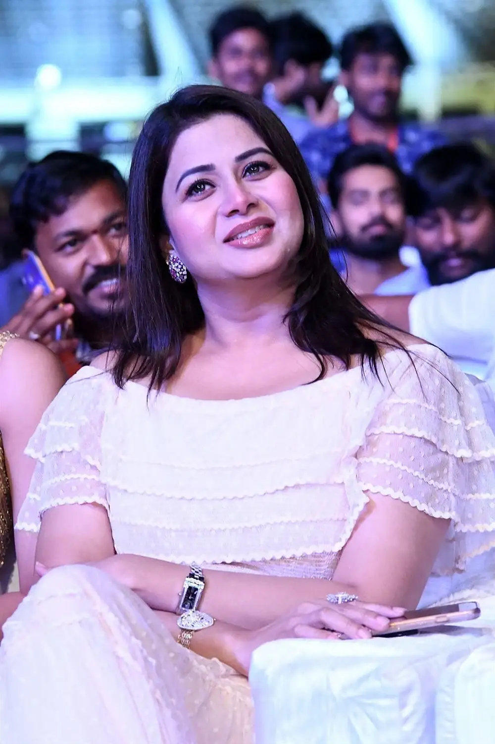 SANGEETHA IN WHITE DRESS AT MOVIE PRE RELEASE FUNCTION 15